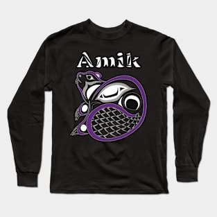 Amik (Beaver) Asexual Pride Long Sleeve T-Shirt